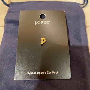 NWT J.‎ Crew Initial Earring P